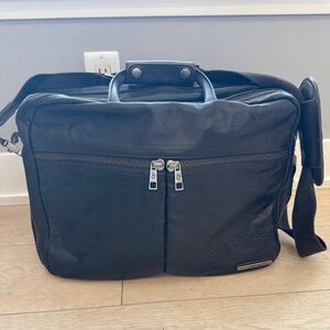 Matt & Nat Brown Vegan Leather Laptop Briefcase Messenger Bag